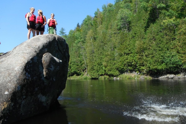Rafter standing on Elephant Rock