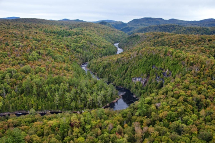 Aerial view of the Hudson River
