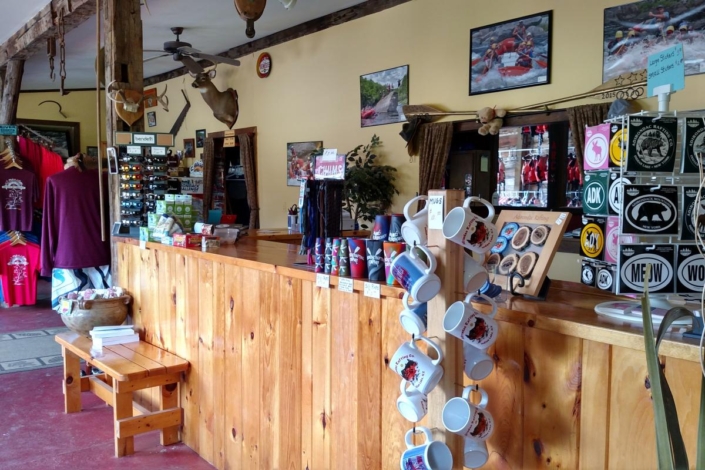 Front desk at the base shop