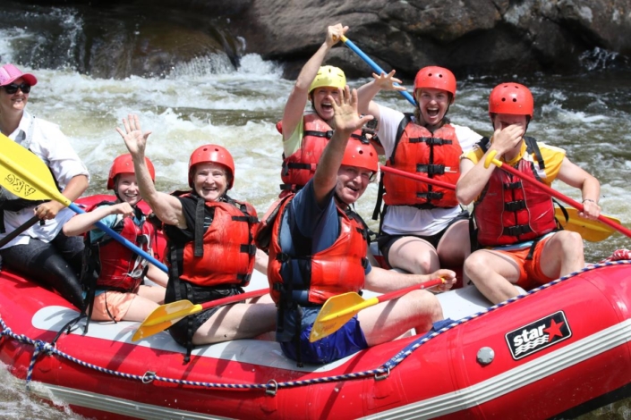 Happy rafters smiling