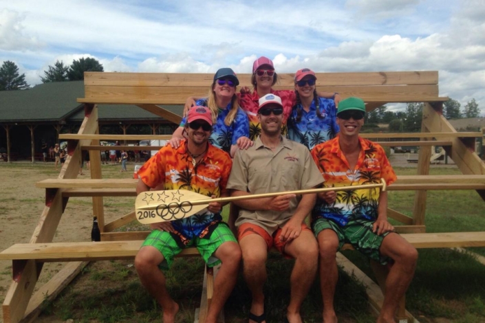 Adirondac Guides Posing with the Golden Paddle