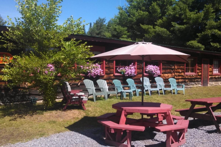 Adirondac chairs and picnic tables