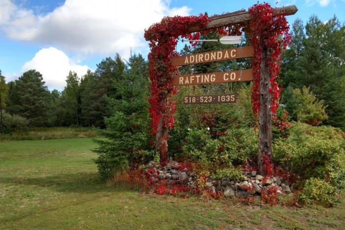 Adirondac Rafting Sign
