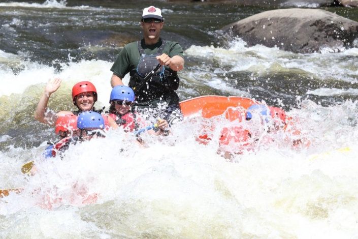 Rafters hitting a big wave